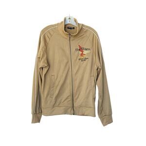 TRUE RELIGION Men's Embroidered Golden State Track Jacket - Beige - M